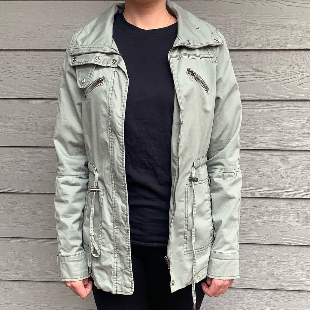 Studded Star Utility Jacket with Drawstring